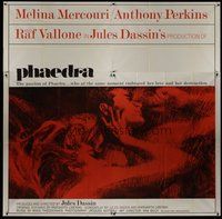 1s099 PHAEDRA int'l 6sh '62 great artwork of sexy Melina Mercouri & Anthony Perkins, Jules Dassin