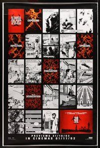 1s268 28 DAYS LATER bus stop '03 Danny Boyle, zombies in London, cool different comic strip style!