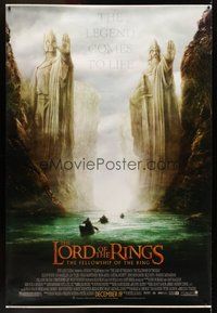 1s272 LORD OF THE RINGS: THE FELLOWSHIP OF THE RING DS bus stop '01 cool art of statues on river!