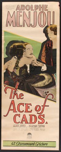 1s167 ACE OF CADS insert '26 Adolphe Menjou is caught in the arms of one woman by another!