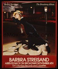 1s236 BARBRA STREISAND THE BROADWAY ALBUM 36x43 music album poster '85 great image of the singer!