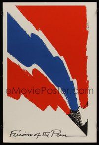 1s023 FREEDOM OF THE PRESS special 22x33 '75 cool patriotic Saul Bass art