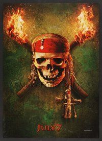 1s200 PIRATES OF THE CARIBBEAN: DEAD MAN'S CHEST teaser jumboWC '06 cool skull between torches image