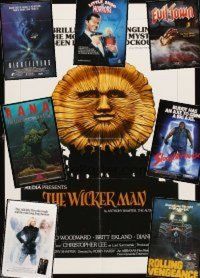 1t013 LOT OF 8 FOLDED VIDEO POSTERS '80s-90s Wicker Man, Little Shop of Horrors & more!