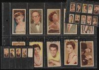 1t019 LOT OF 25 ENGLISH TEA PROMO CARDS '50s showing all the top stars of the time!