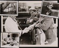 1t045 LOT OF 4 PUBLIC ENEMY AND LITTLE CAESAR REPRO STILLS '80s Edward G. Robinson, Cagney, Harlow
