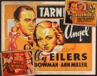 1t052 LOT OF 3 UNFOLDED AND FORMERLY FOLDED OTHER COMPANY HALF-SHEETS '37 - '38 Tarnished Angel