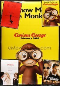 1t056 LOT OF 5 ROLLED DOUBLE-SIDED BUS STOP POSTERS '05 - '06 Curious George, Omen & more!