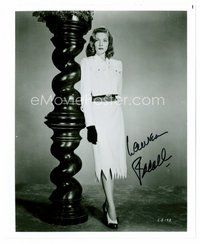 1t286 LAUREN BACALL signed 8x10 REPRO still '80s full-length portrait of the sexy actress!