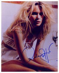 1t261 CLAUDIA SCHIFFER signed color 8x10 REPRO still '00s close up of the sexy blonde German model!