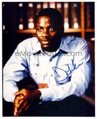 1t265 DEREK LUKE signed color 8x10 REPRO still '00s close up in Navy clothes from Antwone Fisher!
