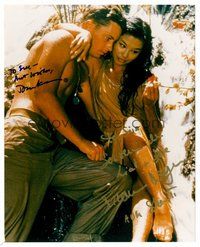 1t279 JOHN KERR/FRANCE NUYEN signed color 8x10 REPRO still '90s great portrait from South Pacific!