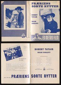 1t366 BILLY THE KID Danish program '54 different images of outlaw Robert Taylor!