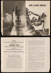 1t373 FRIENDSHIP SEVEN Danish program '62 documentary of John Glenn, 1st American to orbit Earth!