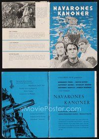 1t375 GUNS OF NAVARONE Danish program '61 Gregory Peck, David Niven, Anthony Quinn, classic!