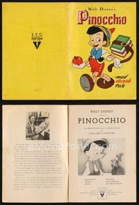 1t386 PINOCCHIO Danish program '50 Disney classic cartoon about a wooden boy who wants to be real!
