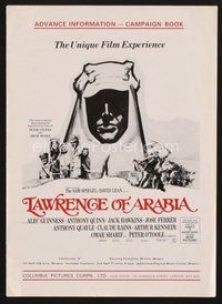 1t119 LAWRENCE OF ARABIA English pressbook R70 David Lean classic starring Peter O'Toole!