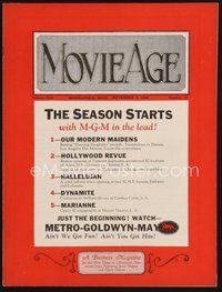 1t171 MOVIE AGE exhibitor magazine September 7, 1929 you must add sound, Lucky Boy George Jessel!