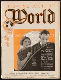 1t166 MOVING PICTURE WORLD exhibitor magazine March 26, 1921 includes cover from Shadowland!