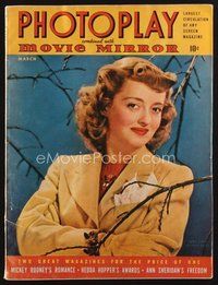 1t179 PHOTOPLAY magazine March 1942 smiling portrait of Bette Davis by Paul Hesse!