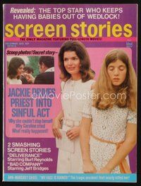1t203 SCREEN STORIES magazine December 1972 Jackie O drives priest into sinful act!