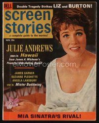 1t201 SCREEN STORIES magazine November 1966 Julie Andrews stars in Hawaii, Mia Sinatra!