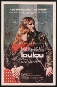 1t123 LOULOU pressbook '80 great close-up of Gerard Depardieu & Isabelle Huppert!