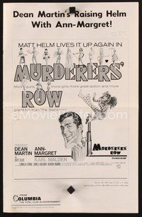 1t134 MURDERERS' ROW pressbook '66 art of spy Dean Martin as Matt Helm & sexy Ann-Margret!