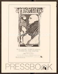 1t138 NOSFERATU THE VAMPYRE pressbook '79 Klaus Kinski, Werner Herzog, classic Palladini vampire art