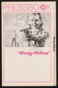 1t142 PRETTY POISON pressbook '68 cool artwork of psycho Anthony Perkins & crazy Tuesday Weld!