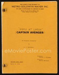 1t230 HERO AT LARGE revised final draft script Mar 13 1979 screenplay by Carothers, Captain Avenger