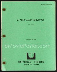 1t241 LITTLE MISS MARKER revised first draft script February 12, 1979, screenplay by Bernstein!