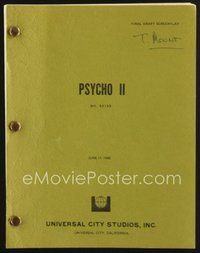 1t249 PSYCHO II revised final draft script June 17, 1982, screenplay by Tom Holland!