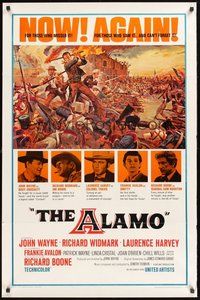 1w022 ALAMO 1sh R67 John Wayne & Richard Widmark in the Texas War of Independence!