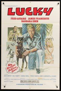 1w034 AMAZING DOBERMANS 1sh R78 Fred Astaire, sexy Barbara Eden, Lucky!