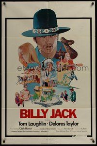 1w097 BILLY JACK 1sh '71 Tom Laughlin, Delores Taylor, most unusual boxoffice success ever!