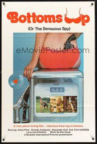 1w128 BOTTOMS UP 1sh '76 Franz Josef Gottlieb directed, The Sensuous Spy!