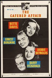 1w169 CATERED AFFAIR 1sh '56 Debbie Reynolds, Bette Davis, Ernest Borgnine, Barry Fitzgerald