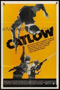 1w170 CATLOW 1sh '71 everyone wants Yul Brynner dead & buried, cool gunfight image!