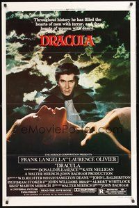 1w257 DRACULA style B 1sh '79 Laurence Olivier, Bram Stoker, vampire Frank Langella & sexy girl!