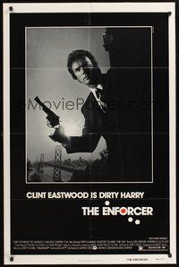 1w277 ENFORCER 1sh '76 photo of Clint Eastwood as Dirty Harry by Bill Gold!