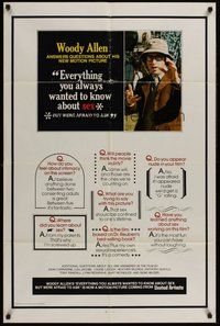 1w288 EVERYTHING YOU ALWAYS WANTED TO KNOW ABOUT SEX advance 1sh '72 Woody Allen directed!