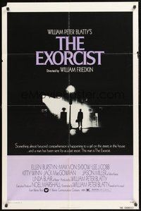 1w292 EXORCIST 1sh '74 William Friedkin, Max Von Sydow, William Peter Blatty horror classic!