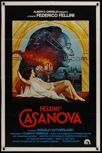 1w308 FELLINI'S CASANOVA int'l 1sh '77 Il Casanova di Federico Fellini, sexy Tina Aumont!