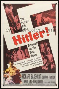 1w409 HITLER 1sh '62 Richard Basehart in title role as Adolf, revealed for the first time!