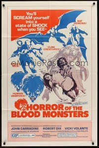 1w418 HORROR OF THE BLOOD MONSTERS 1sh '70 Al Adamson directed horror sci-fi!