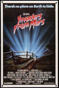 1w454 INVADERS FROM MARS PG version 1sh '86 Tobe Hooper, there's no place on Earth to hide!