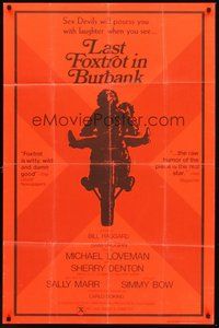 1w495 LAST FOXTROT IN BURBANK 1sh '73 Michael Loveman, Sherry Denton, biker sexploitation!