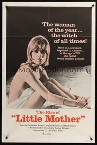 1w518 LITTLE MOTHER 1sh '73 Radley Metzger, sexy nearly-naked Christiane Kruger, sex horror!