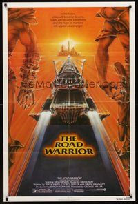 1w563 MAD MAX 2: THE ROAD WARRIOR 1sh '82 Mel Gibson returns as Mad Max, art by Commander!